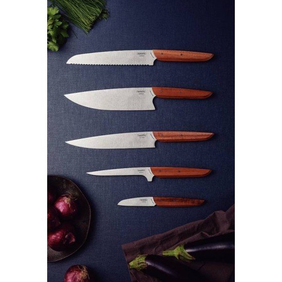 FACA PARA DESOSSAR TRAMONTINA VERTTICE COM LÂMINA EM AÇO INOX E CABO DE MADEIRA NATURAL 6