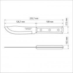 FACA PARA COZINHA TRAMONTINA DYNAMIC COM LÂMINA EM AÇO INOX E CABO DE MADEIRA NATURAL 5