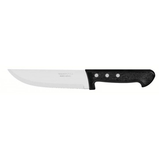 FACA PARA COZINHA 6 PLENUS PRETO - LAMINA DE ACO INOX E CABO DE POLIPROPILENO