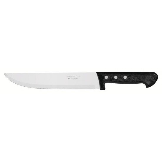 FACA PARA COZINHA 8 PLENUS PRETO - LAMINA DE ACO INOX E CABO DE POLIPROPILENO
