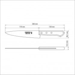 FACA PEIXEIRA E COZINHA TRAMONTINA COM LÂMINA EM AÇO CARBONO E CABO DE MADEIRA 7