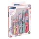 JOGO DE FACAS TRAMONTINA COLORCUT COM LÂMINAS EM AÇO INOX E CABOS DE POLIPROPILENO COLORIDO 06 PEÇAS