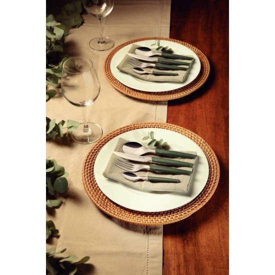 FACA DE MESA TRAMONTINA LYF COM LÂMINA EM AÇO INOX E CABO DE POLIPROPILENO PCR VERDE NATUREZA 4