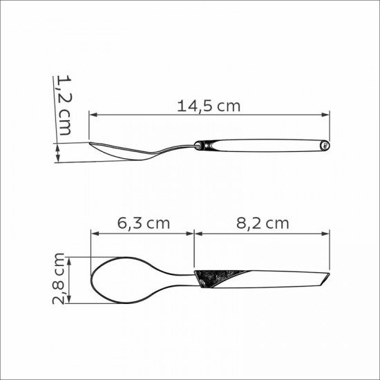 COLHER DE CHÁ TRAMONTINA LYF COM LÂMINA EM AÇO INOX E CABO DE POLIPROPILENO PCR VERDE NATUREZA
