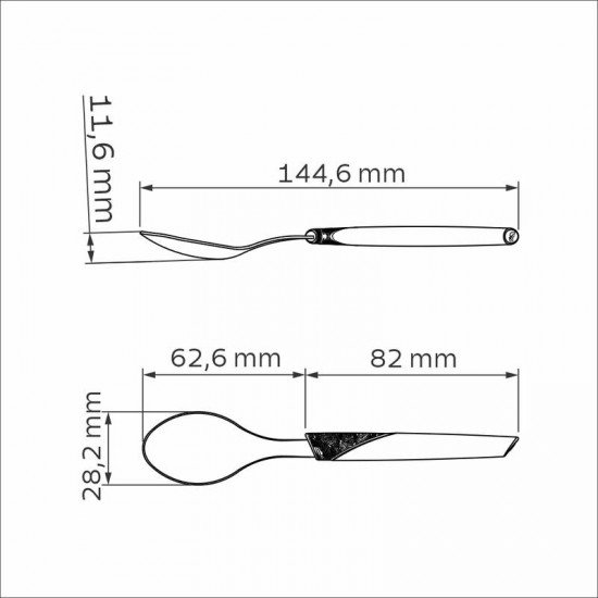 COLHER DE CHÁ TRAMONTINA LYF COM LÂMINA EM AÇO INOX E CABO DE POLIPROPILENO PCR VERDE NATUREZA