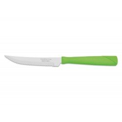 FACA PARA CHURRASCO 4 NEW KOLOR VERDE LAMINA DE ACO INOX E CABO DE POLIPROPILENO TRAMONTINA