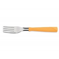 KIT 6 GARFO DE MESA NEW KOLOR LARANJA LAMINA DE ACO INOX E CABO DE POLIPROPILENO TRAMONTINA