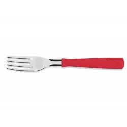 KIT 6 GARFO DE MESA NEW KOLOR VERMELHO LAMINA DE ACO INOX E CABO DE POLIPROPILENO TRAMONTINA