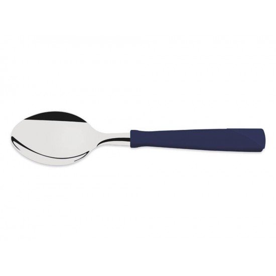 KIT 6 COLHER DE MESA NEW KOLOR AZUL LAMINA DE ACO INOX E CABO DE POLIPROPILENO TRAMONTINA