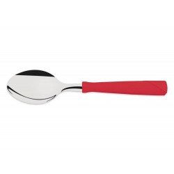 COLHER PARA CHA NEW KOLOR VERMELHO LAMINA DE ACO INOX E CABO DE POLIPROPILENO TRAMONTINA