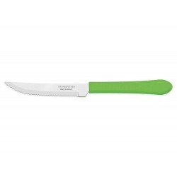 FACA PARA CHURRASCO 4 LEME VERDE LAMINA DE ACO INOX E CABO DE POLIPROPILENO TRAMONTINA