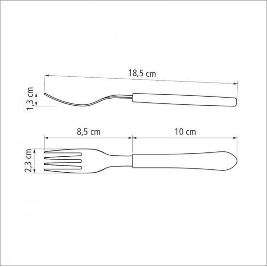 GARFO DE MESA TRAMONTINA LEME COM LÂMINA EM AÇO INOX E CABO DE POLIPROPILENO AZUL OCEANO