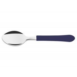COLHER PARA SOBREMESA LEME AZUL LAMINA DE ACO INOX E CABO DE POLIPROPILENO TRAMONTINA