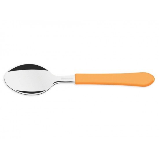 COLHER PARA SOBREMESA LEME LARANJA LAMINA DE ACO INOX E CABO DE POLIPROPILENO TRAMONTINA