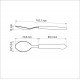 COLHER DE SOBREMESA TRAMONTINA LEME COM LÂMINA EM AÇO INOX E CABO DE POLIPROPILENO CINZA