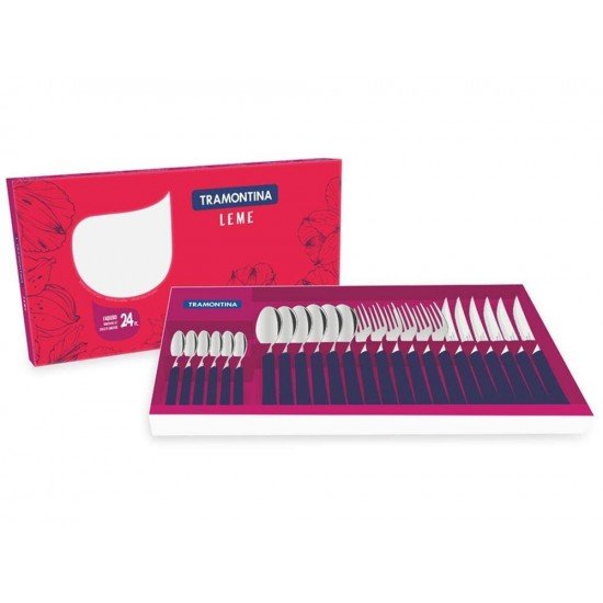 FAQUEIRO 24 PEÇAS LEME AZUL SORTIDOS COM LAMINAS DE ACO INOX E CABOS DE POLIPROPILENO TRAMONTINA