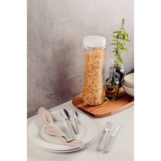 FAQUEIRO TRAMONTINA LEME COM LÂMINAS EM AÇO INOX E CABOS DE POLIPROPILENO CINZA 16 PEÇAS