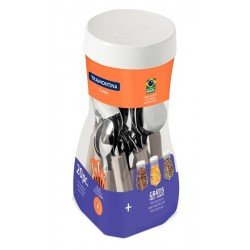 FAQUEIRO EM AÇO INOX E CABOS CINZA 20 PEÇAS TRAMONTINA