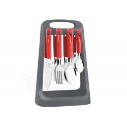 FAQUEIRO MAIS SUPORTE 25 PEÇAS OASIS VERMELHO SORTIDOS DE TALHERES PARA USO DOMESTICO TRAMONTINA