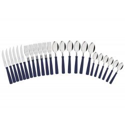 FAQUEIRO 24 PCS NEW KOLOR AZUL SORTIDOS COM LAMINAS DE ACO INOX E CABOS DE POLIPROPILENO TRAMONTINA