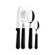FAQUEIRO TRAMONTINA TULUM COM LÂMINAS EM AÇO INOX E CABOS DE POLIPROPILENO PRETO 24 PEÇAS
