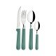 FAQUEIRO TRAMONTINA TULUM COM LÂMINAS EM AÇO INOX E CABOS DE POLIPROPILENO MENTA 24 PEÇAS