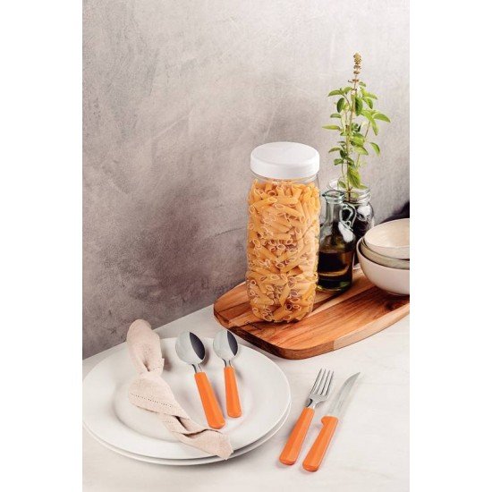 FAQUEIRO TRAMONTINA TULUM COM LÂMINAS EM AÇO INOX E CABOS DE POLIPROPILENO DAMASCO 24 PEÇAS