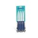 CONJUNTO FACAS CHURRASCO 12 PCS IPANEMA AZUL LAMINAS DE ACO INOX E CABOS DE POLIPROPILENO TRAMONTINA
