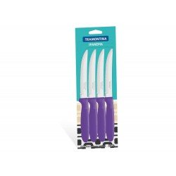 CONJUNTO FACAS CHUR 12 PCS IPANEMA LILAS LAMINAS DE ACO INOX E CABOS DE POLIPROPILENO TRAMONTINA