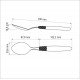 CONJUNTO DE COLHERES DE MESA TRAMONTINA IPANEMA COM LÂMINAS EM AÇO INOX E CABOS DE POLIPROPILENO BRANCO 3 PEÇAS