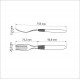 GARFO PARA SOBREMESA TRAMONTINA IPANEMA COM LÂMINA EM AÇO INOX E CABO DE POLIPROPILENO PRETO