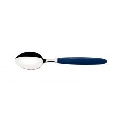 COLHER PARA SOBREMESA TRAMONTINA IPANEMA COM LÂMINA EM AÇO INOX E CABO DE POLIPROPILENO AZUL