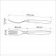 GARFO DE MESA TRAMONTINA PLENUS COM LÂMINA EM AÇO INOX E CABO DE POLIPROPILENO CINZA