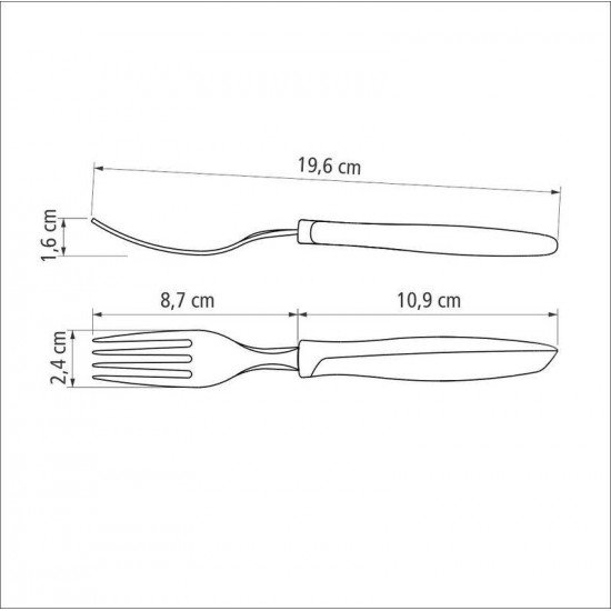 COLHER DE MESA TRAMONTINA PLENUS COM LÂMINA EM AÇO INOX E CABO DE POLIPROPILENO CINZA