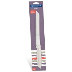 FACA PARA PÃO TRAMONTINA PLENUS COM LÂMINA EM AÇO INOX E CABO DE POLIPROPILENO OFF WHITE 8