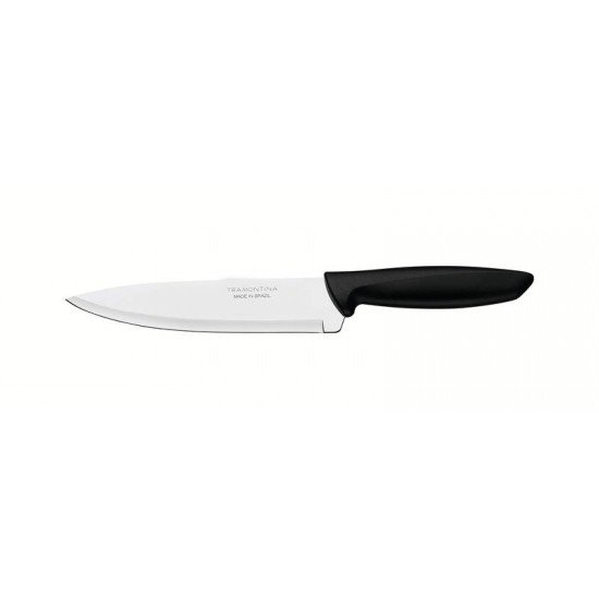 FACA CHEF 7 PLENUS PRETO - LAMINA DE ACO INOX E CABO DE POLIPROPILENO
