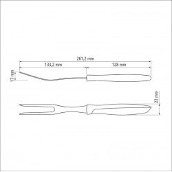 GARFO TRINCHANTE PLENUS OFF WHITE - LAMINA DE ACO INOX E CABO DE POLIPROPILENO
