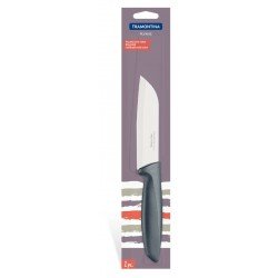 FACA SANTOKU TRAMONTINA PLENUS COM LÂMINA EM AÇO INOX E CABO DE POLIPROPILENO CINZA 5