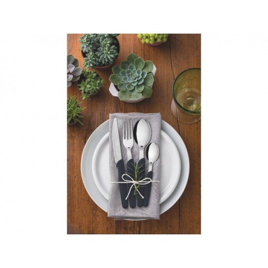 FAQUEIRO 24 PCS CARMEL NATURAL/ESCURO SORTIDOS COM LAMINAS ACO INOX E CABOS POLIPROPILENO TRAMONTINA