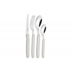 FAQUEIRO 24 PCS CARMEL NATURAL/CLARO SORTIDOS COM LAMINAS ACO INOX E CABOS POLIPROPILENO TRAMONTINA