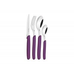 FAQUEIRO 24 PCS CARMEL PURPURA/ESCURO SORTIDOS COM LAMINAS ACO INOX E CABOS POLIPROPILENO TRAMONTINA