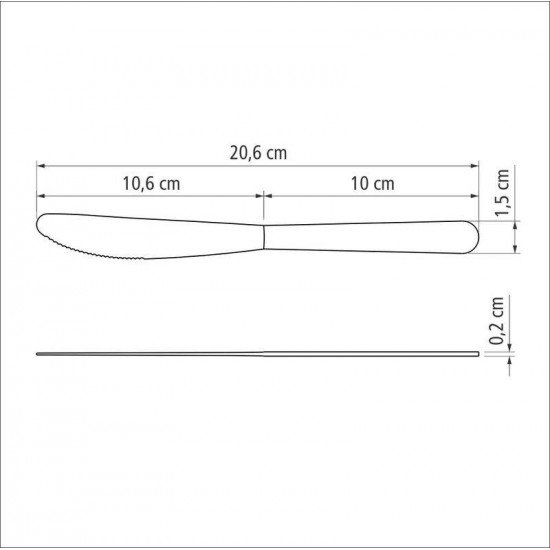 DISPLAY 12 PEÇAS FACA DE MESA MALIBU EM AÇO INOX 4 TRAMONTINA