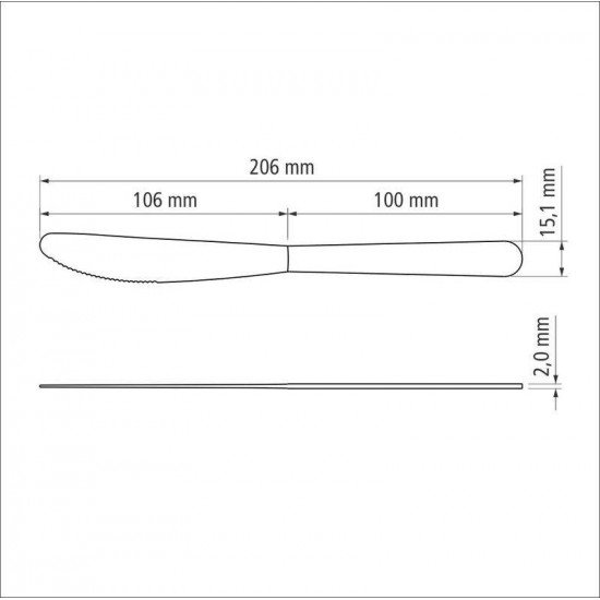 DISPLAY 12 PEÇAS FACA DE MESA MALIBU EM AÇO INOX 4 TRAMONTINA