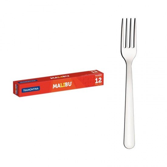 DISPLAY 12 PEÇAS GARFO DE MESA MALIBU EM AÇO INOX TRAMONTINA