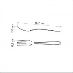 GARFO PARA SOBREMESA TRAMONTINA BÚZIOS EM AÇO INOX