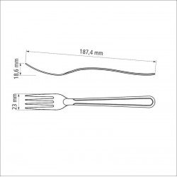 GARFO DE MESA TRAMONTINA BÚZIOS EM AÇO INOX