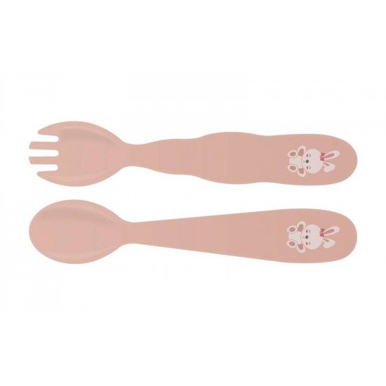 JOGO DE TALHERES INFANTIL TRAMONTINA LE PETIT ROSA 02 PEÇAS