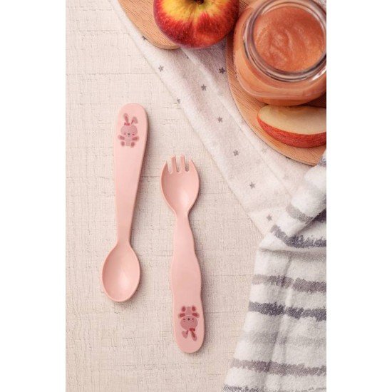 JOGO DE TALHERES INFANTIL TRAMONTINA LE PETIT ROSA 02 PEÇAS