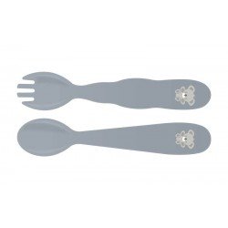 JOGO DE TALHERES INFANTIL TRAMONTINA LE PETIT CINZA 02 PEÇAS