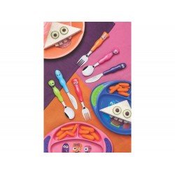 JOGO DE TALHERES 2 PC MONSTERKIDS MISTO SORTIDOS LAMINAS DE ACO INOX E CABOS DE POLIPRO TRAMONTINA